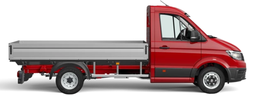 Crafter ar kravas platformu side-view